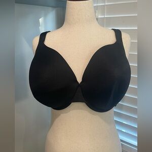 Cacique Black Satin‎ Full Coverage Bra 44F